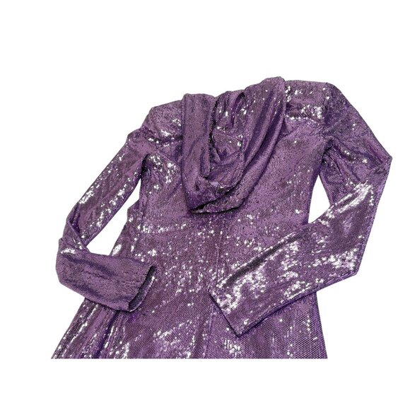 Collini Milano 1937 Beatrix Hoodie Long Dress in Purple - Picture 7 of 9